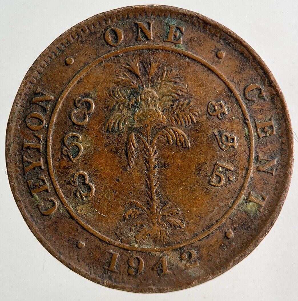1942 Ceylon One Cent Coin | Fine Collectable Grade