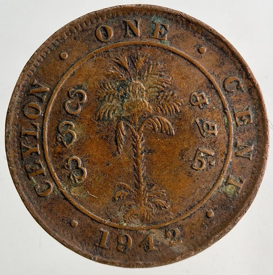 1942 Ceylon One Cent Coin | Fine Collectable Grade