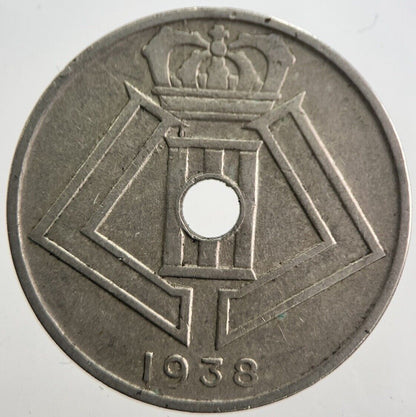1938 Belgium 25 Cents Coin | Collectable Grade | a7616