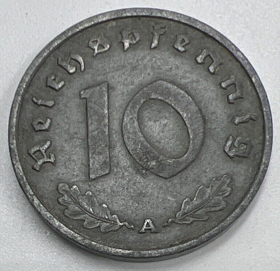 1940 - A Germany Nazi 10 Pfennig Coin | Fine Collectable Grade | a455