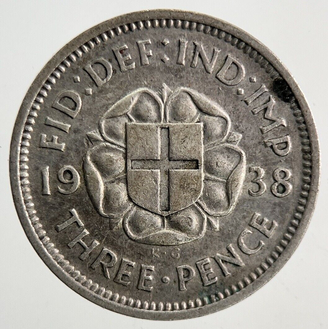 1938 George VI Threepence Silver Coin | Fine Collectable Grade