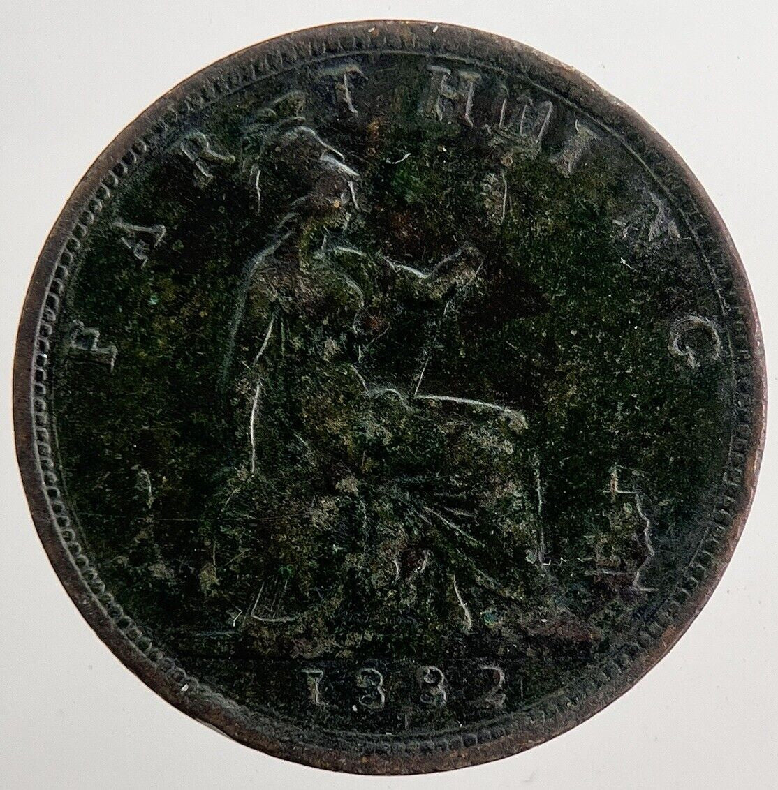 1882 - H Victoria Farthing Coin | Very High Grade | a5831
