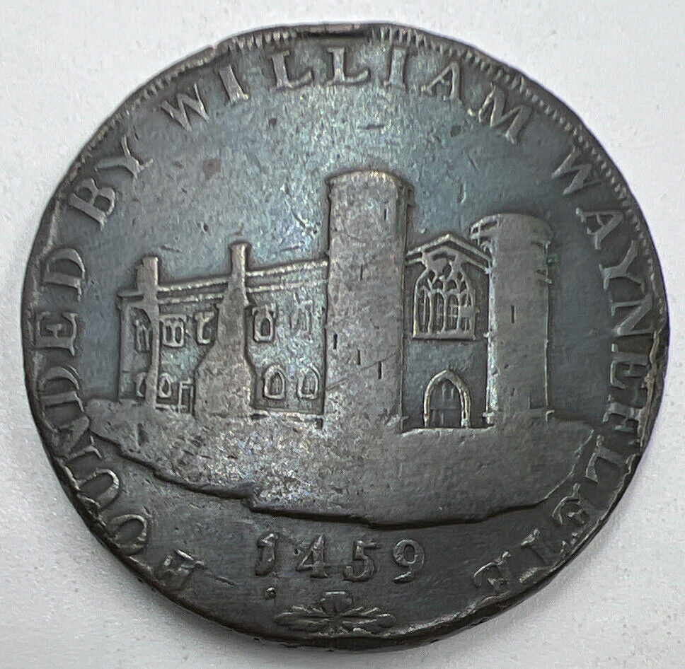 1793 Wainfleet Half-Penny Token Coin | Fine Collectable | a1317