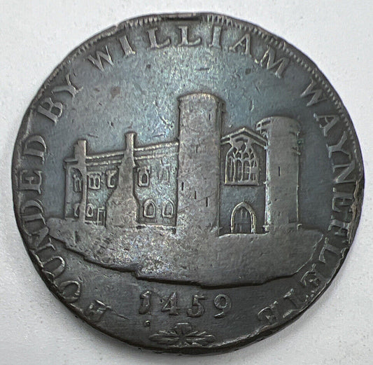 1793 Wainfleet Half-Penny Token Coin | Fine Collectable | a1317