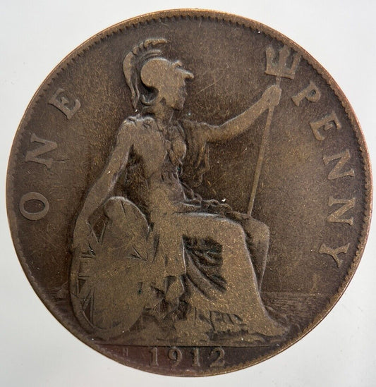 1912 - H George V One Penny Coin | Collectable Grade