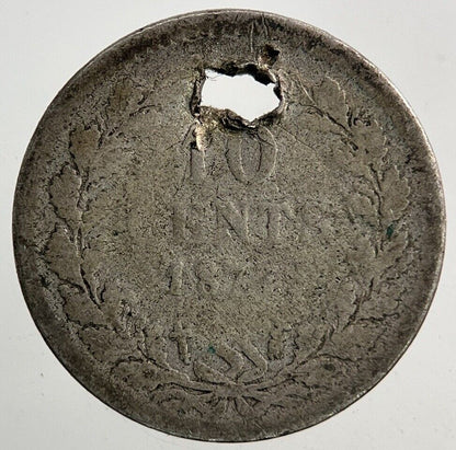 1874 Netherlands 10 Cents Silver Coin | Fair Grade