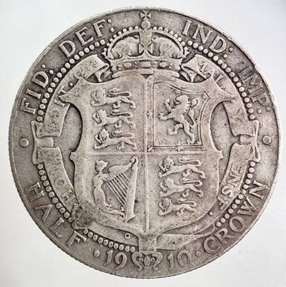 1910 Edward VII Half - Crown Silver Coin | Fine Collectable Grade