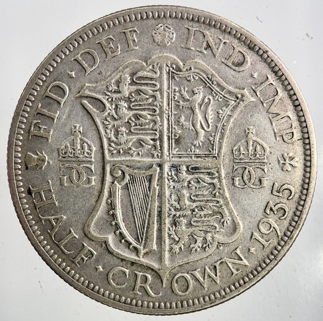 1935 George V Half - Crown Silver Coin | Fine Collectable Grade