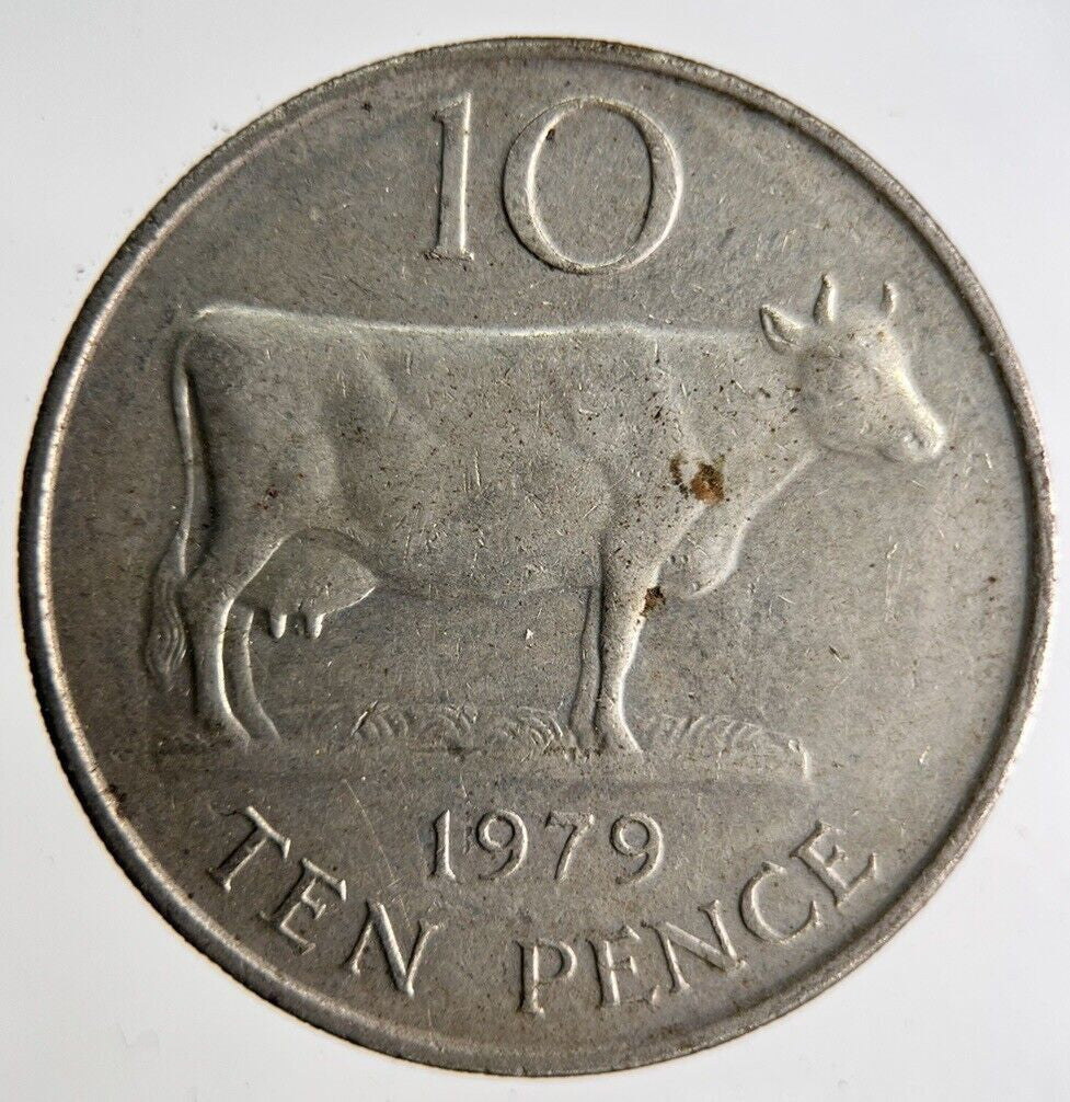 1979 Bailiwick Of Jersey 10p Ten 10 Pence Coin | Fine Collectable Grade