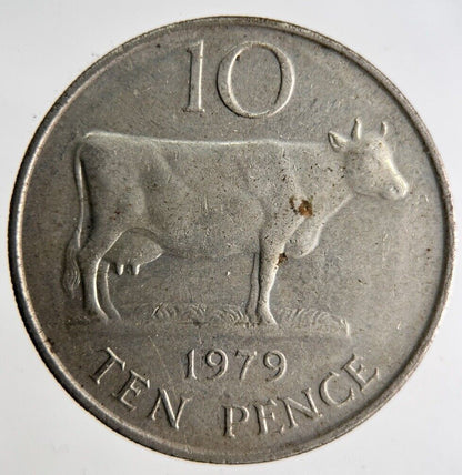 1979 Bailiwick Of Jersey 10p Ten 10 Pence Coin | Fine Collectable Grade