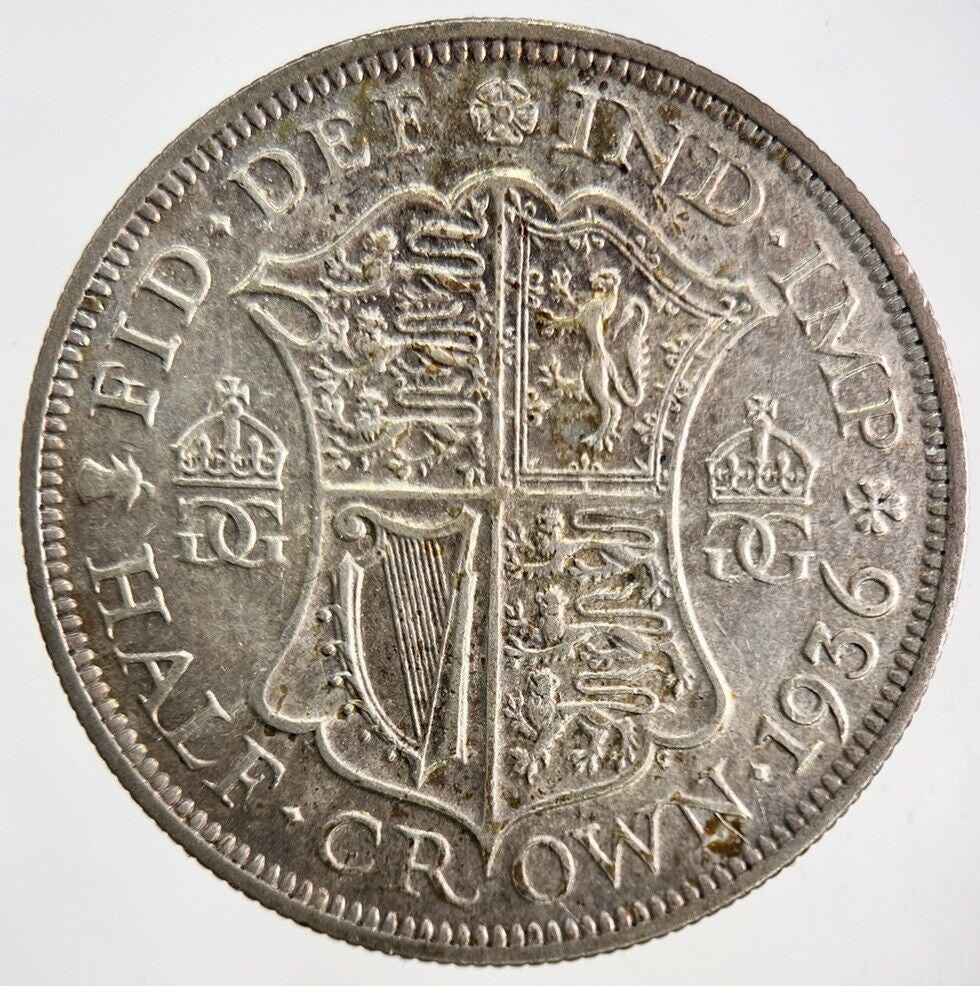 1936 George V Silver Half - Crown Coin | Fine Collectable Grade