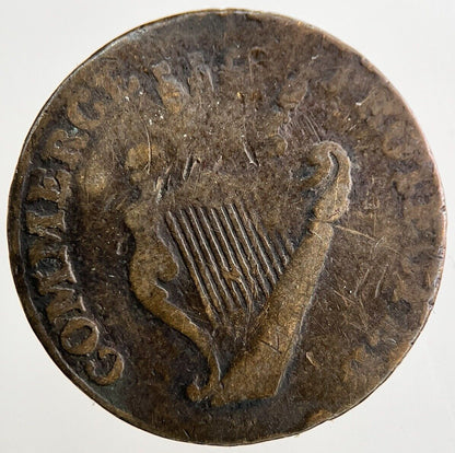 1700s Middlesex Farthing May Peace Be Established Harp Coin | Collectable Grade
