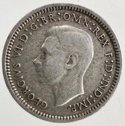 1943 Australia Threepence Silver Coin | Fine Collectable Grade