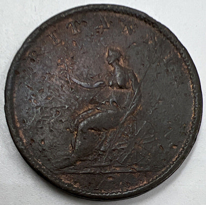 1806 George III Half - Penny | British Copper Coin | Fair Grade | a672