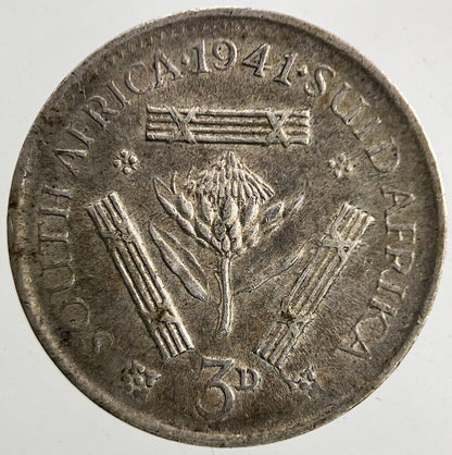 1941 South Africa Threepence Silver Coin | Very High Grade