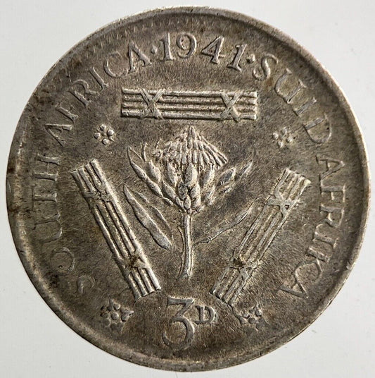 1941 South Africa Threepence Silver Coin | Very High Grade
