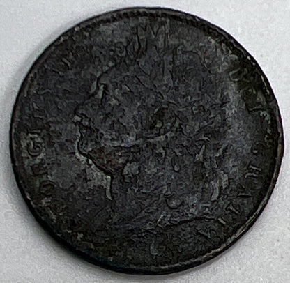 1822 George IV Farthing | British Coin | Fair Grade | a1179