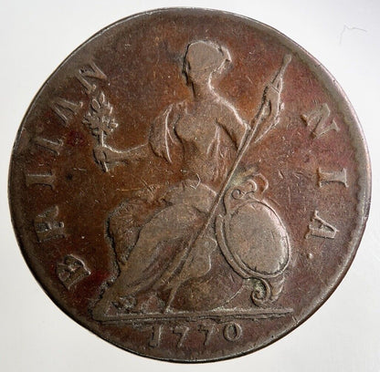 1770 George III 3rd Half - Penny Coin | Fine Collectable Grade