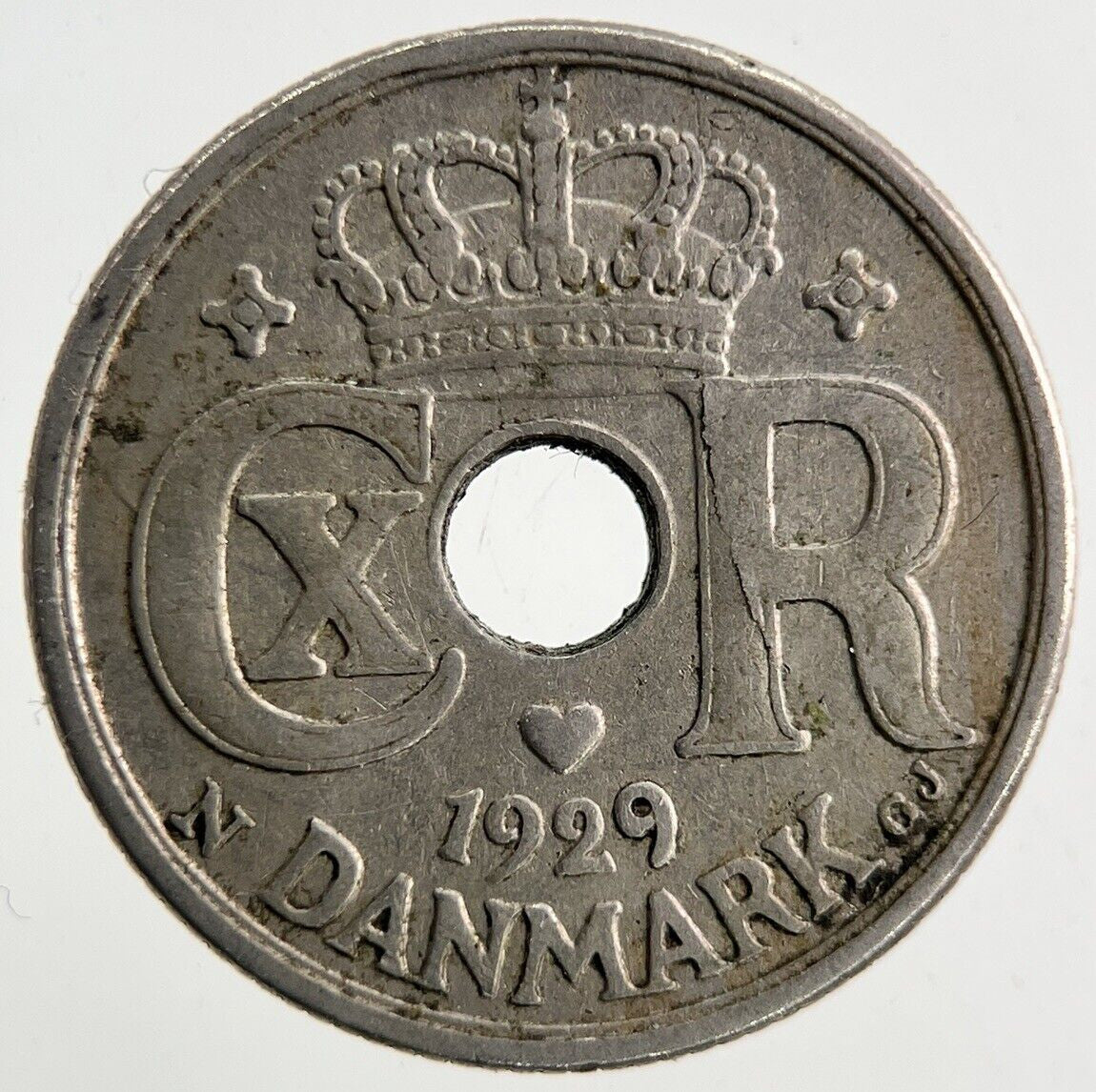1929 Denmark 10 Ore Coin | Fine Collectable Grade