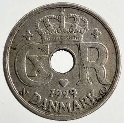 1929 Denmark 10 Ore Coin | Fine Collectable Grade