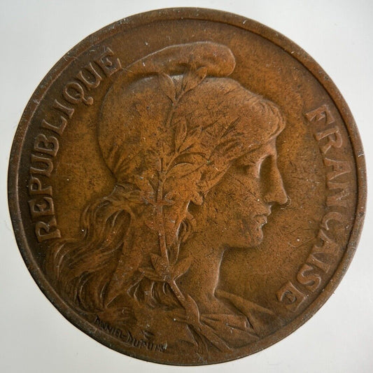 1911 France 10 Centimes Coin | Fine Collectable Grade