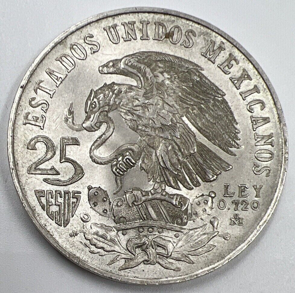 1968 Mexico 25 Pesos Olympics Coin | Very High Grade | a1374