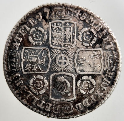 1745 George II 2nd Sixpence Silver Coin | Fine Collectable Grade