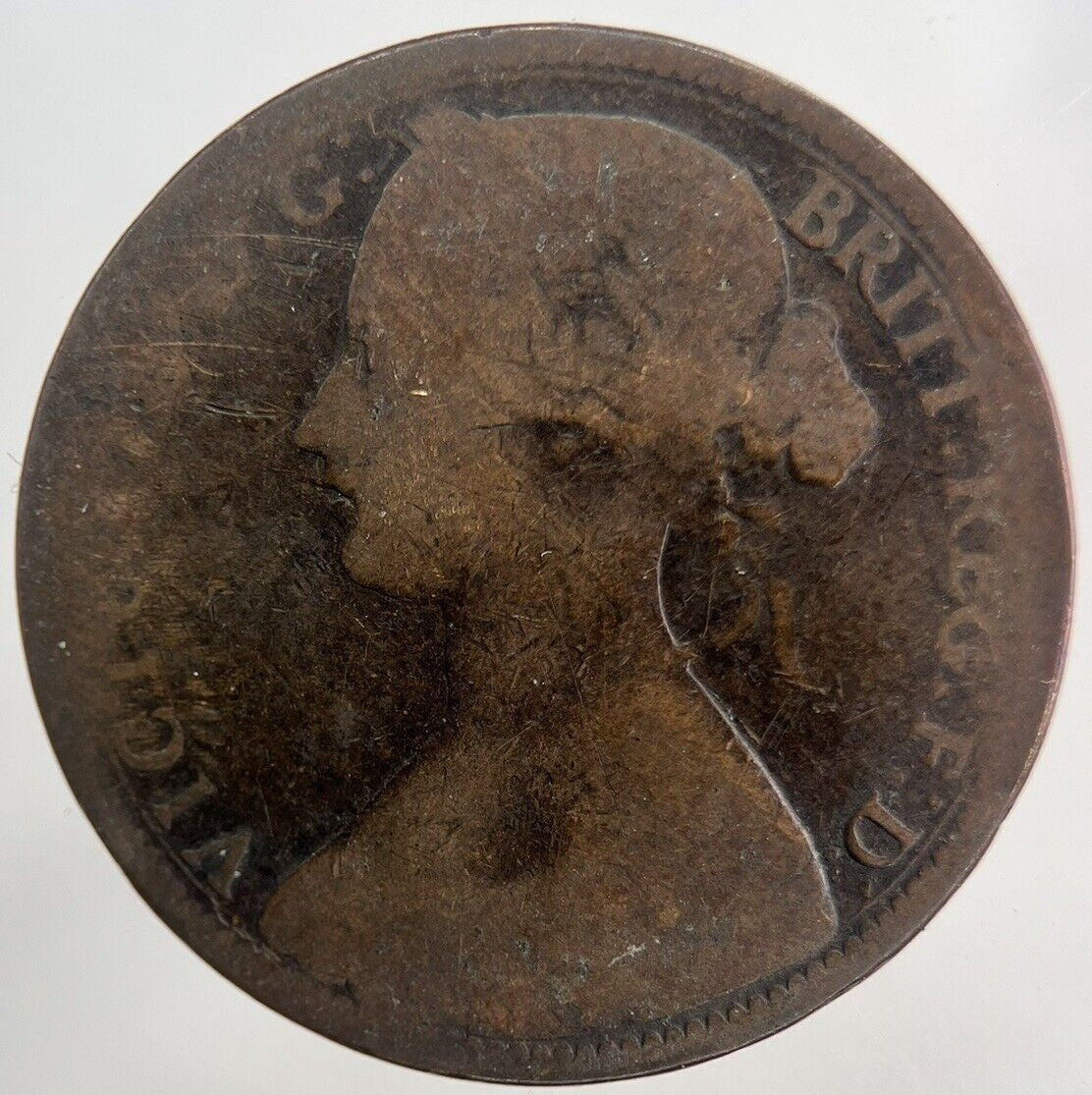 1863 Victoria One Penny Coin | Collectable Grade