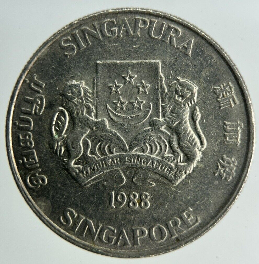 1988 Singapore 20 Cents Coin | Fine Collectable Grade