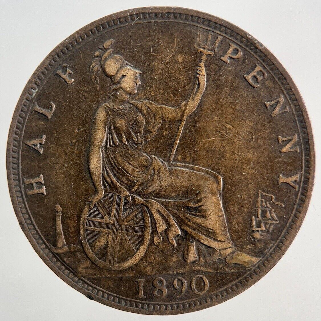 1890 Victoria Half - Penny Coin | Very High Grade