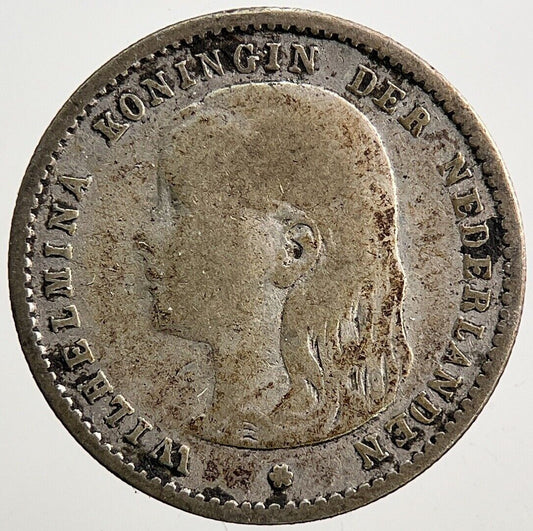 1893 Netherlands 10 Cents Silver Coin | Collectable Grade | a3744