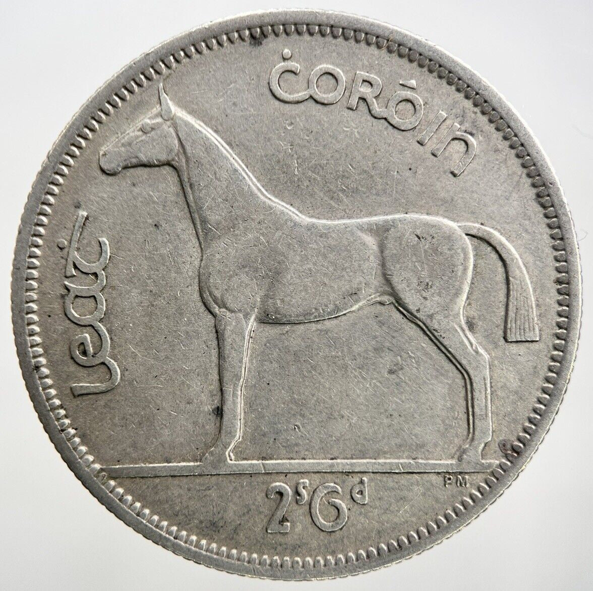 1940 Irish Horse Half - Crown Silver Coin | Very Fine Grade | a1494