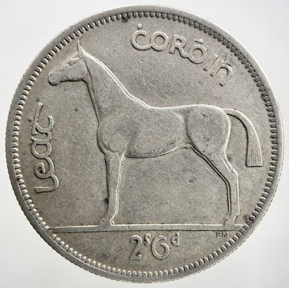 1940 Irish Horse Half - Crown Silver Coin | Very Fine Grade | a1494