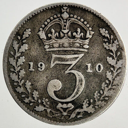 1910 Edward VII Threepence Silver Coin | Collectable Grade