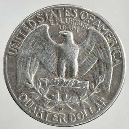 1960 - D US USA Quarter Dollar Silver Coin | Fine Collectable Grade