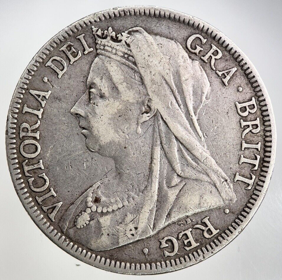 1895 Victoria Half - Crown Silver Coin | Fine Collectable Grade