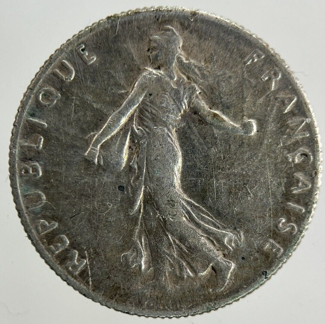 1916 France 50 Centimes Silver Coin | Fine Collectable Grade