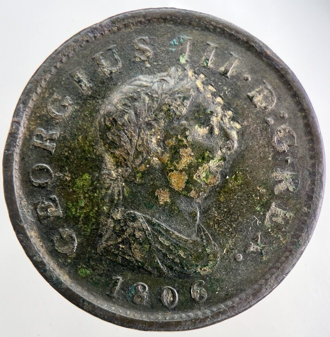 1806 George III 3rd One Penny Coin | Fine Collectable Grade