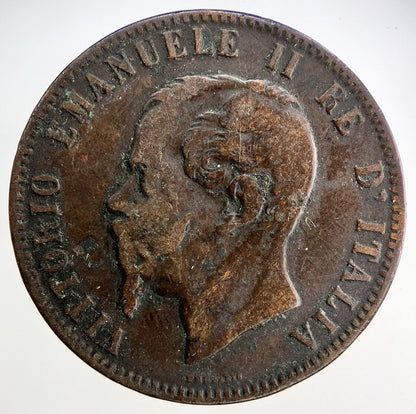 1866 Italy 10 Centesimi Coin | Fine Collectable Grade