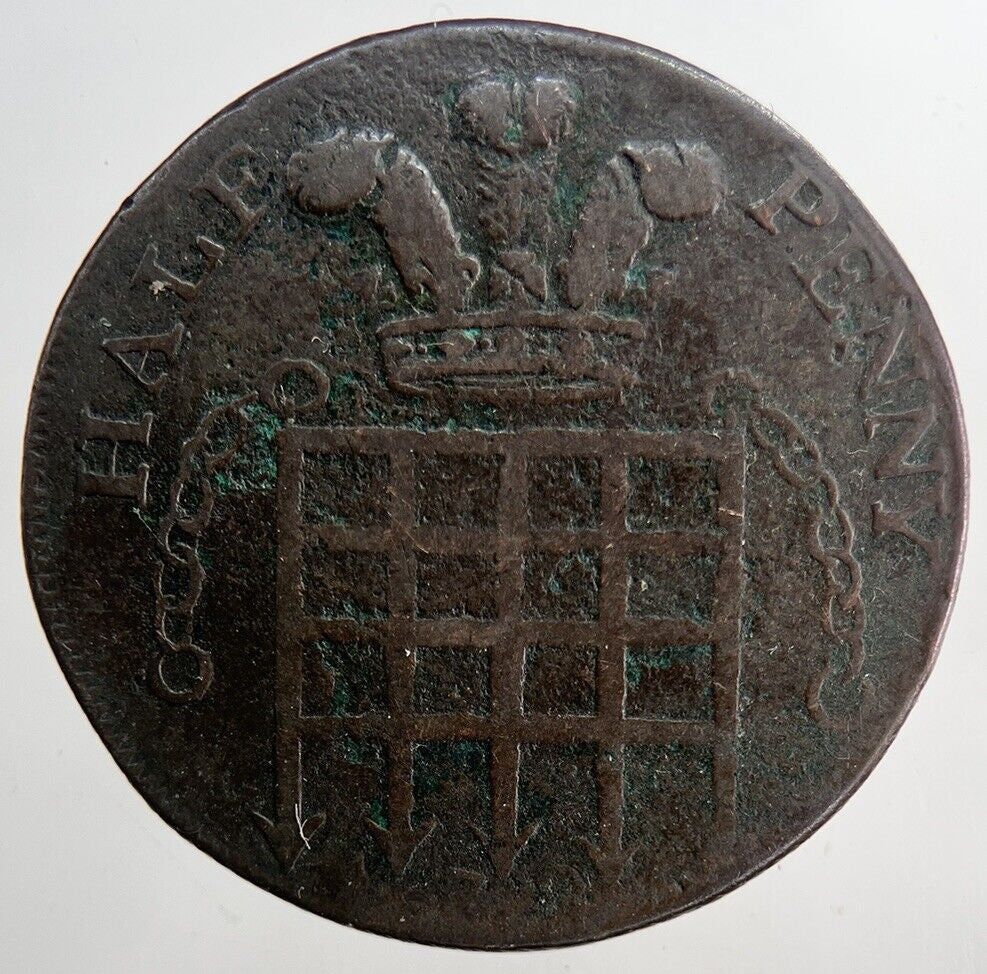 1795 Princess Of Wales Half-Penny Token Coin | Collectable Grade | a6537