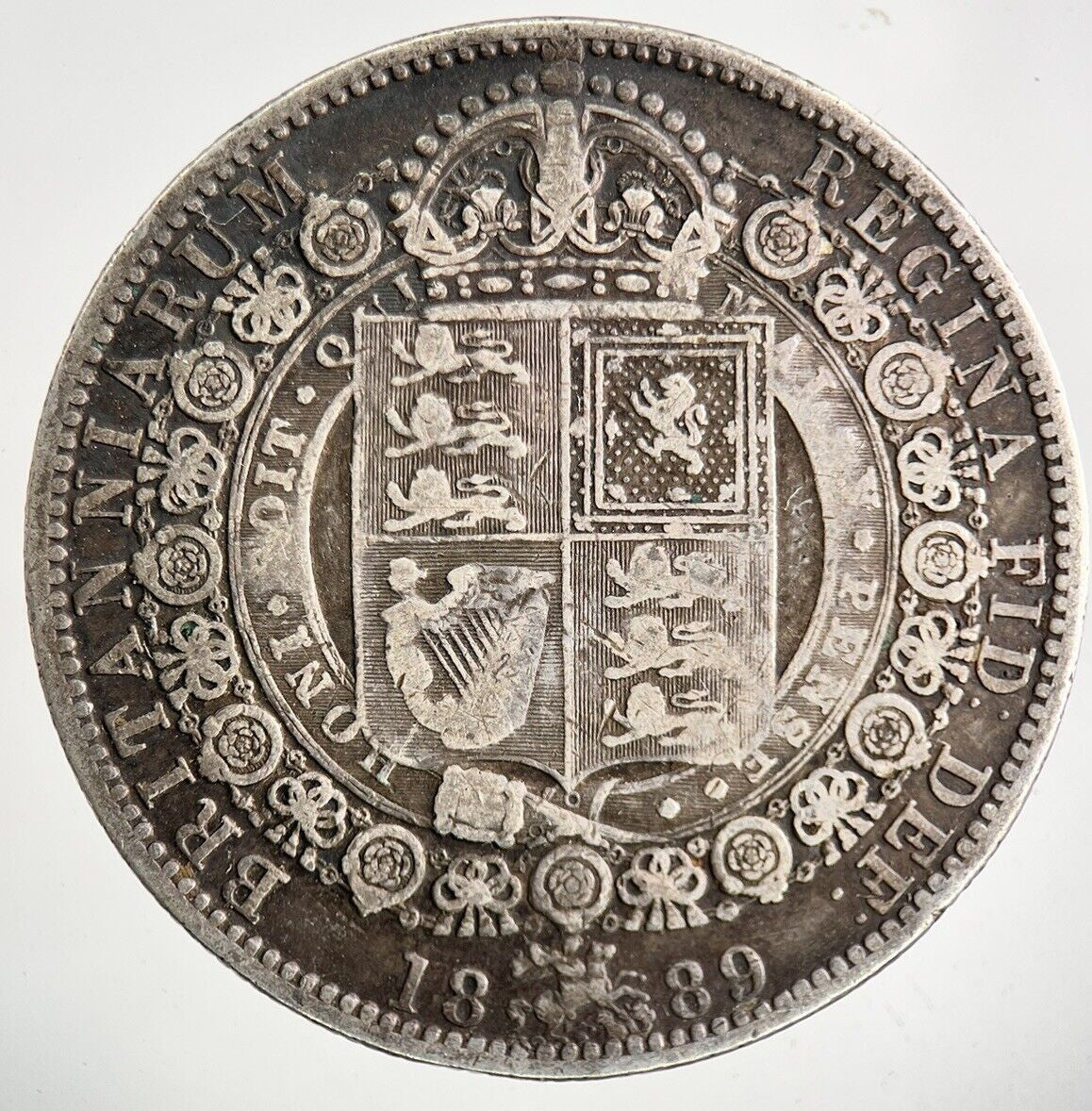 1889 Victoria Half-Crown Silver Coin | Fine Collectable Grade