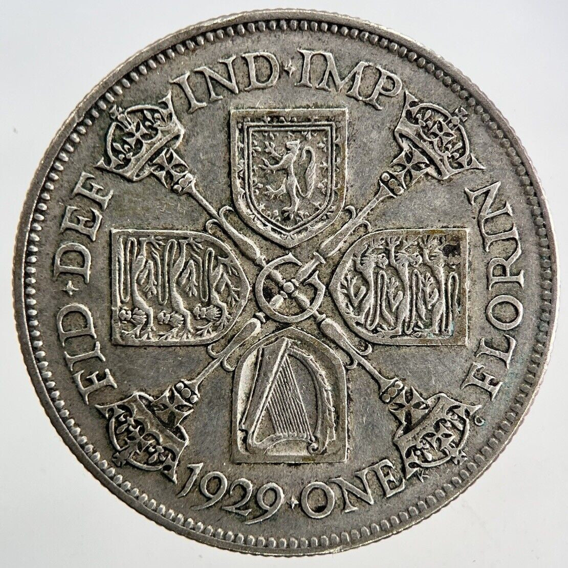 1929 George V Florin Silver Coin | Fine Collectable Grade