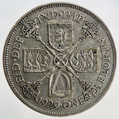 1929 George V Florin Silver Coin | Fine Collectable Grade