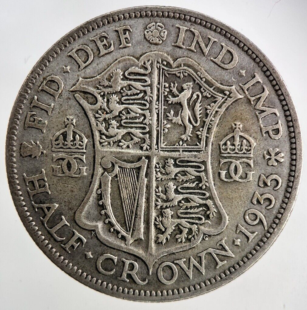 1933 George V Half - Crown Silver Coin | Fine Collectable Grade
