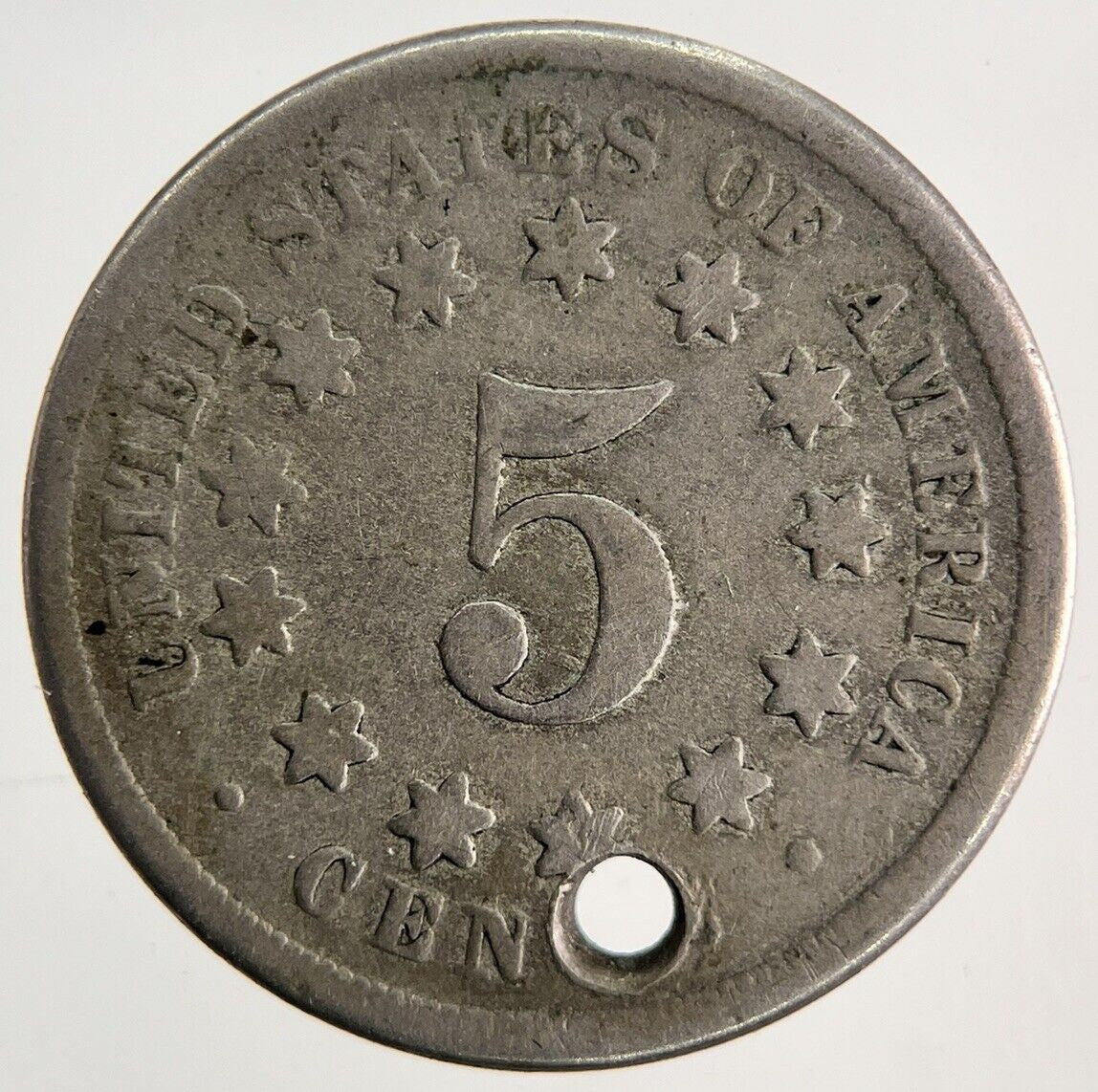 1867 US USA Shield Nickel 5 Cents Coin | Collectable Grade