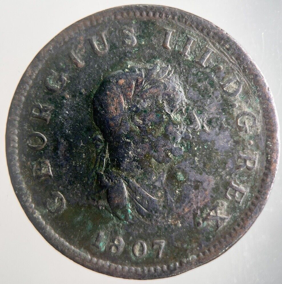 1807 George III 3rd Half - Penny Coin | Collectable Grade | a4393