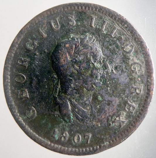 1807 George III 3rd Half - Penny Coin | Collectable Grade | a4393