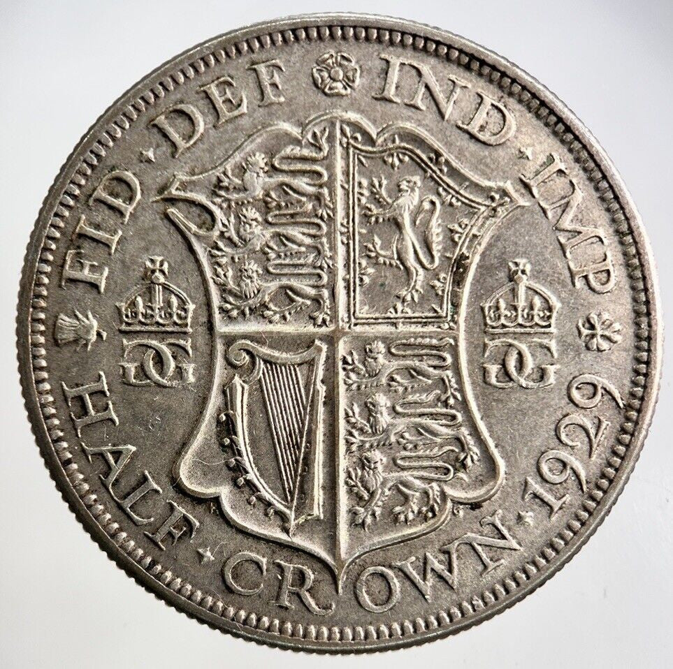 1929 George V Half - Crown Silver Coin | Very High Grade