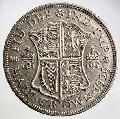 1929 George V Half - Crown Silver Coin | Very High Grade