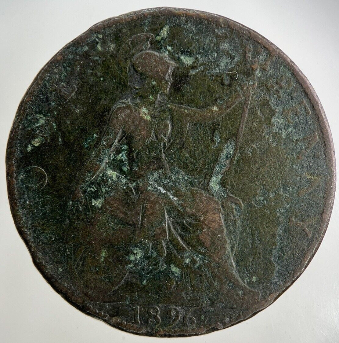 1896 Victoria One Penny Coin | Fair Grade